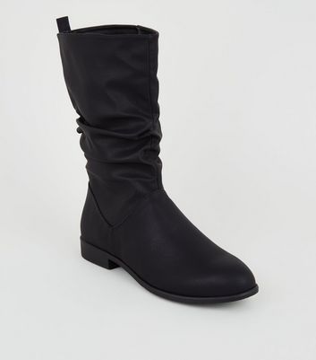 calf boots black
