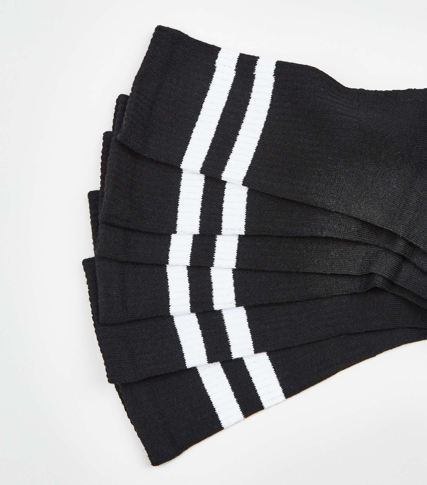 3 Pack Black Sports Stripe Socks Image 2
