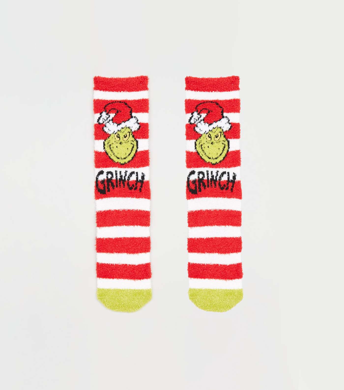 Red Stripe The Grinch Christmas Socks