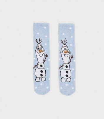 Chaussettes Disney de No l bleu p le design Olaf de Reine des