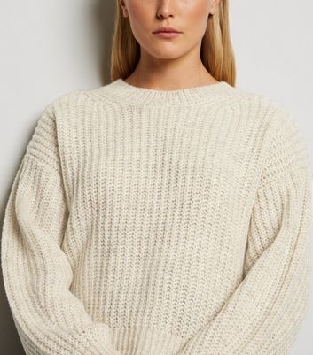 cream balloon sleeve jumper