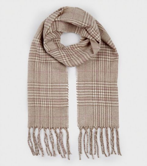 Girls – Beige karierter Schal