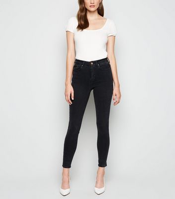 mid rise jeans black