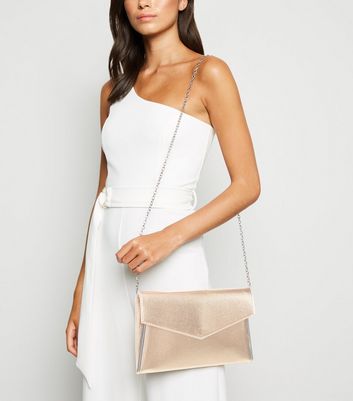 Rose gold clutch hot sale bag new look