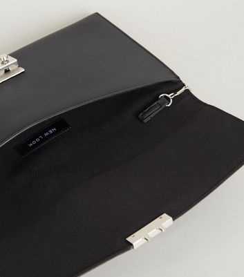 Black Suedette and Leather-Look Clutch New Look Vegan shop for Black Suedette and Leather-Look Clutch New Look Vegan at Shopo
