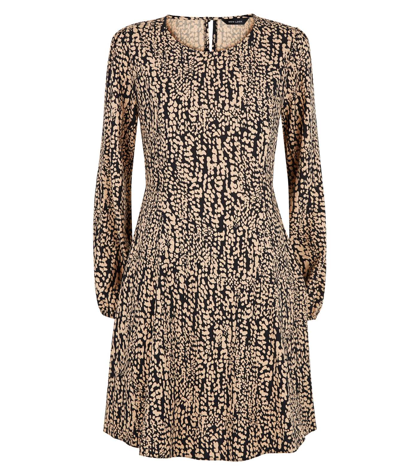 Brown Leopard Print Smock Dress Image 4