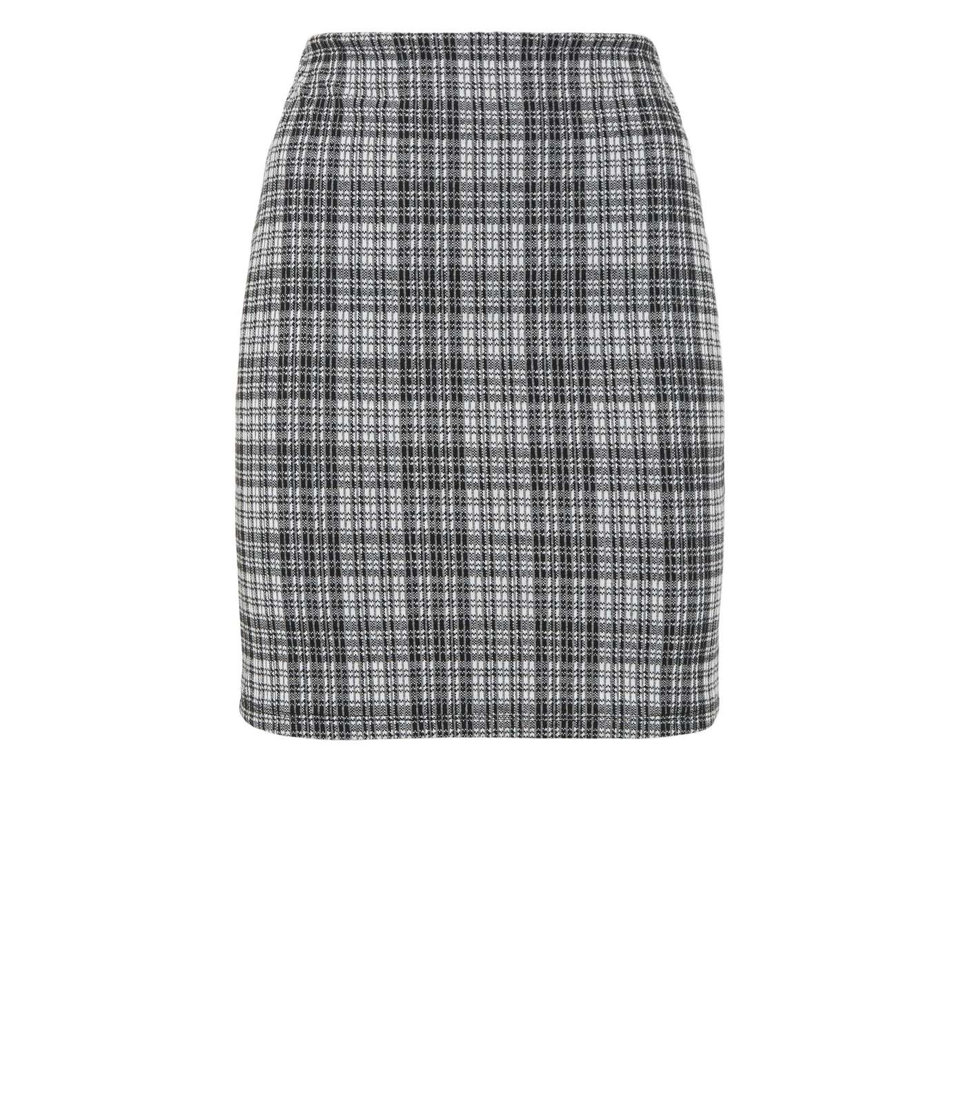 Tall Black Check Mini Skirt Image 4