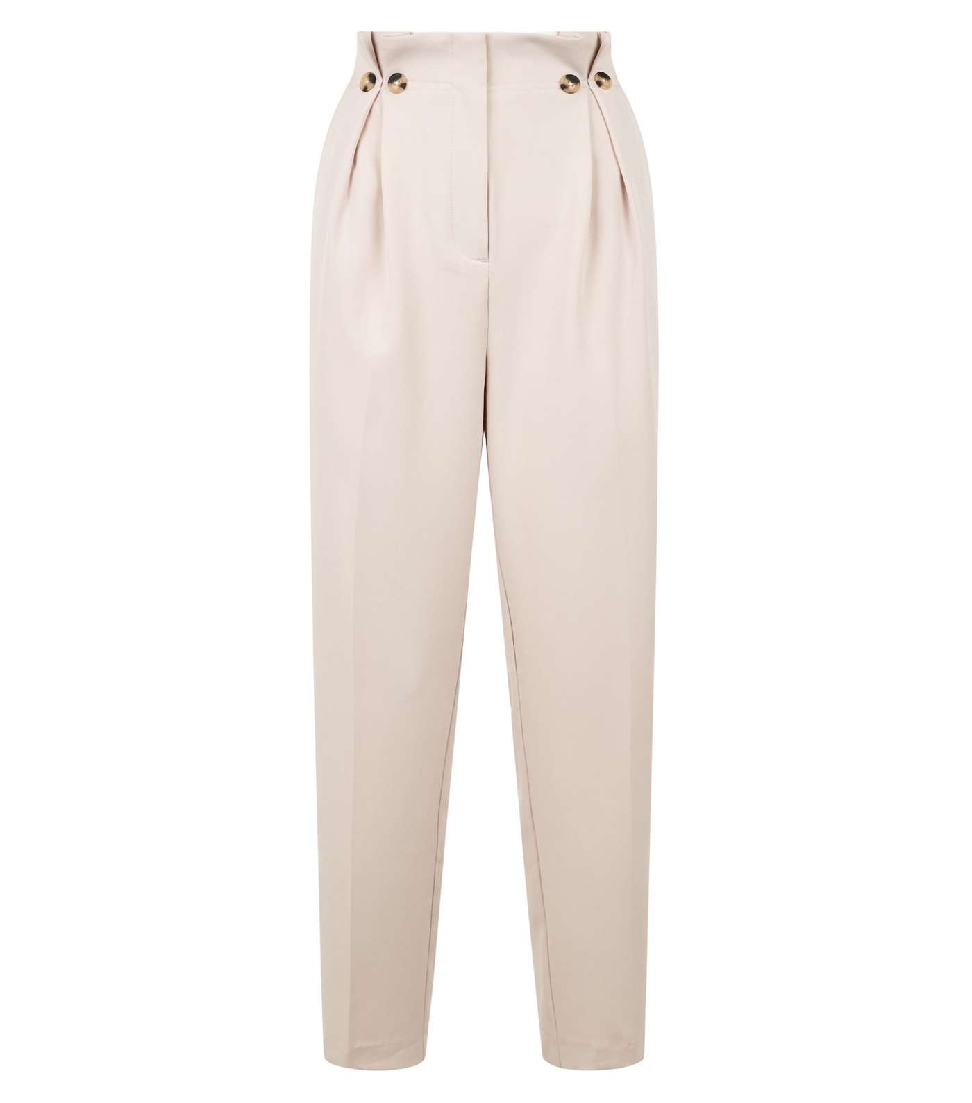 Stone Button High Waist Trousers Image 4