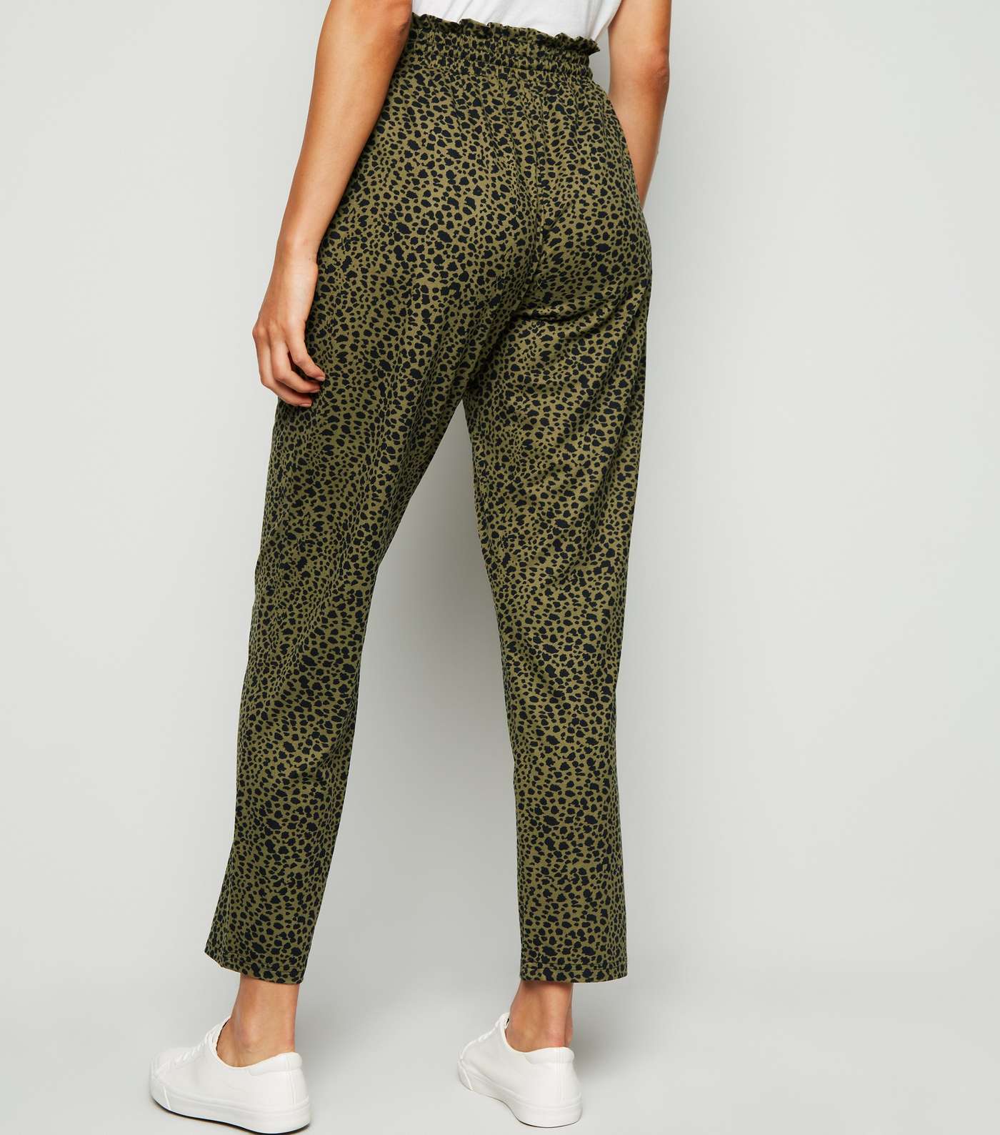 Green Animal Print Soft Touch Joggers Image 3