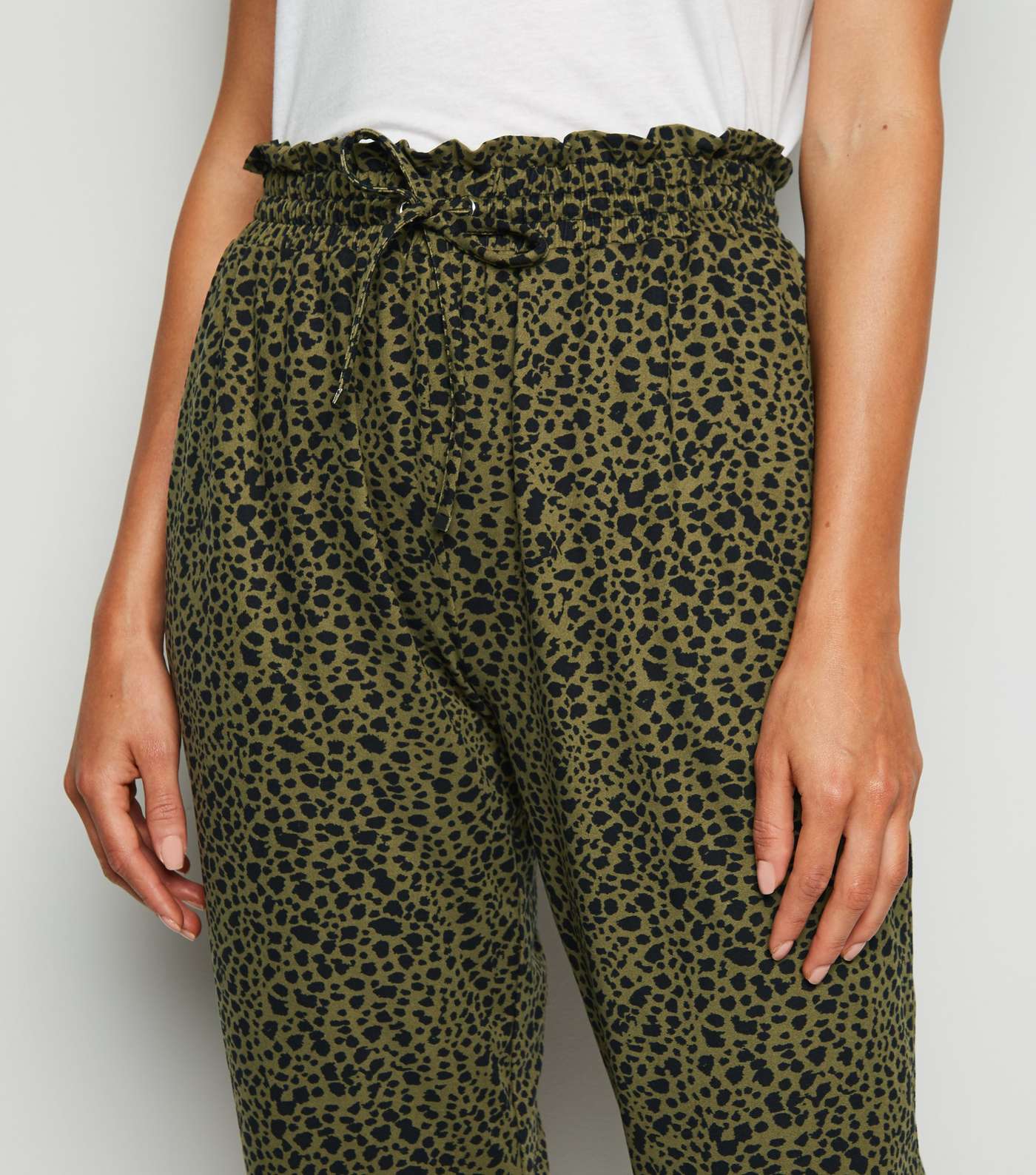 Green Animal Print Soft Touch Joggers Image 5