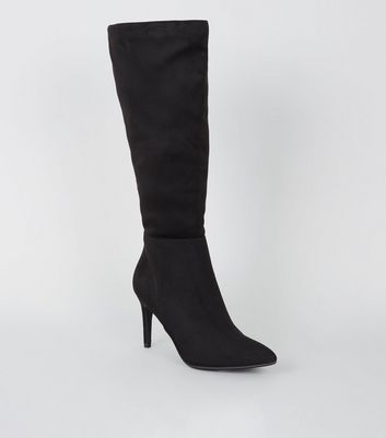 black pointed stiletto boots