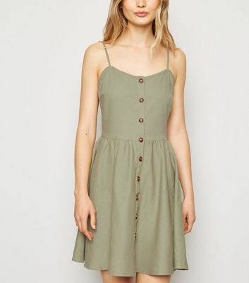 khaki skater dress