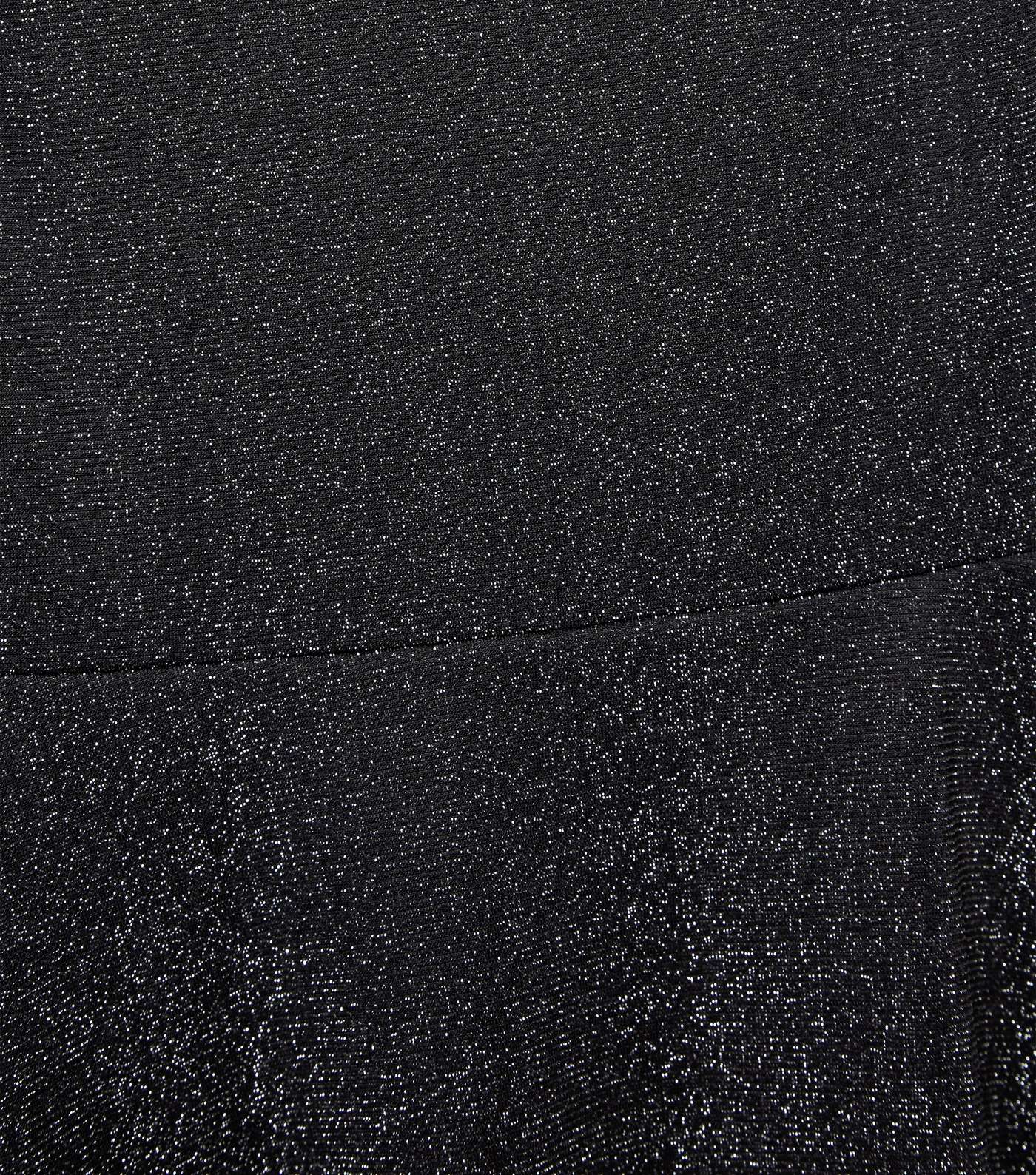Mela Black Shimmer Ruffle Dip Hem Dress Image 5