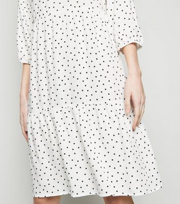 white spot dress new look