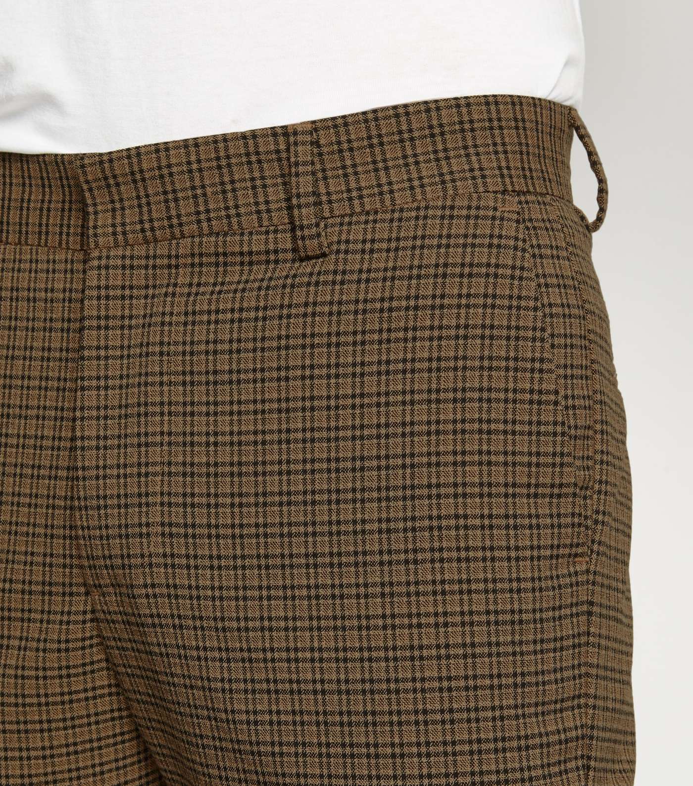 Camel Check Slim Crop Trousers Image 5