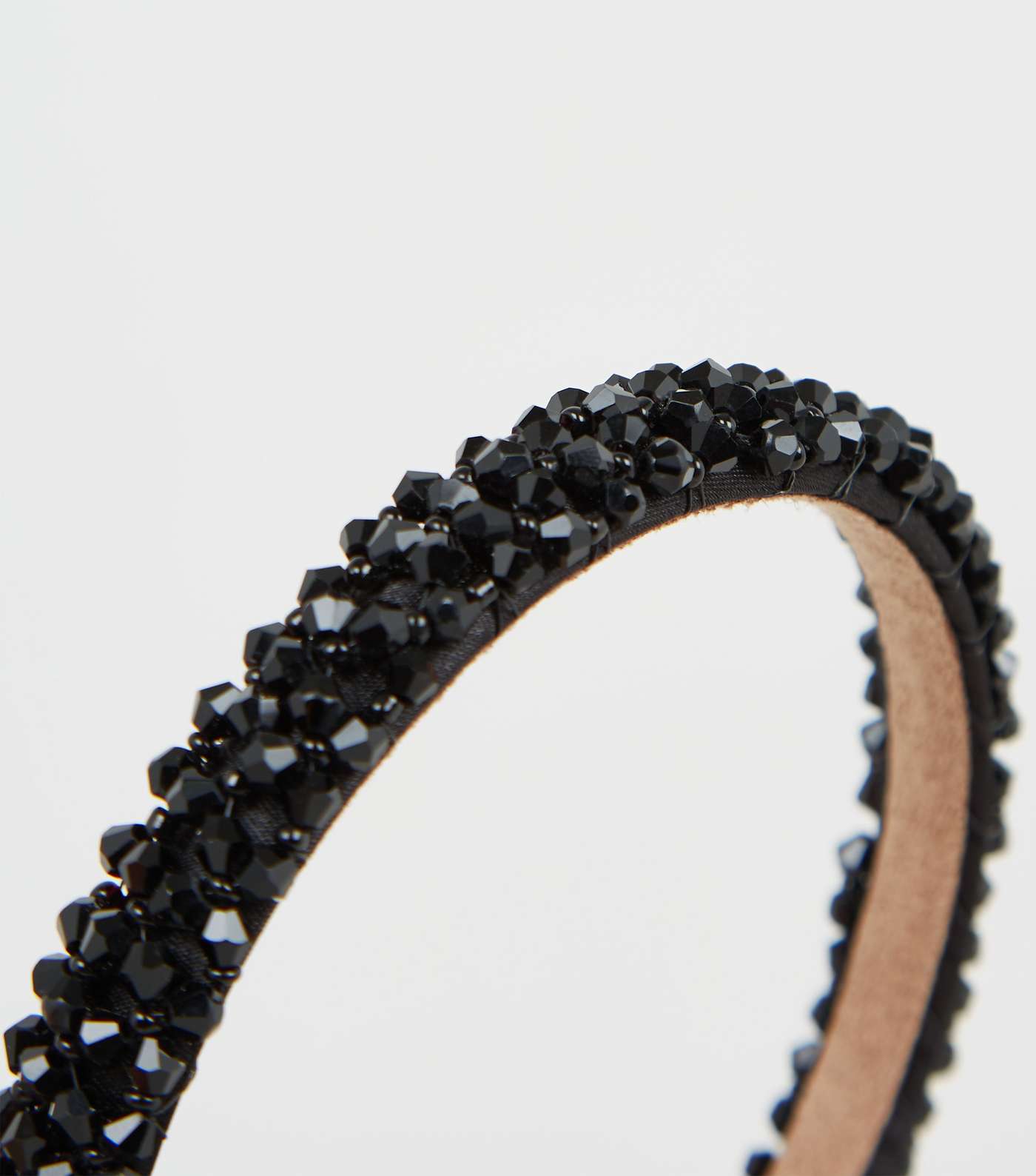 Black Bead Embellished Headband Image 3