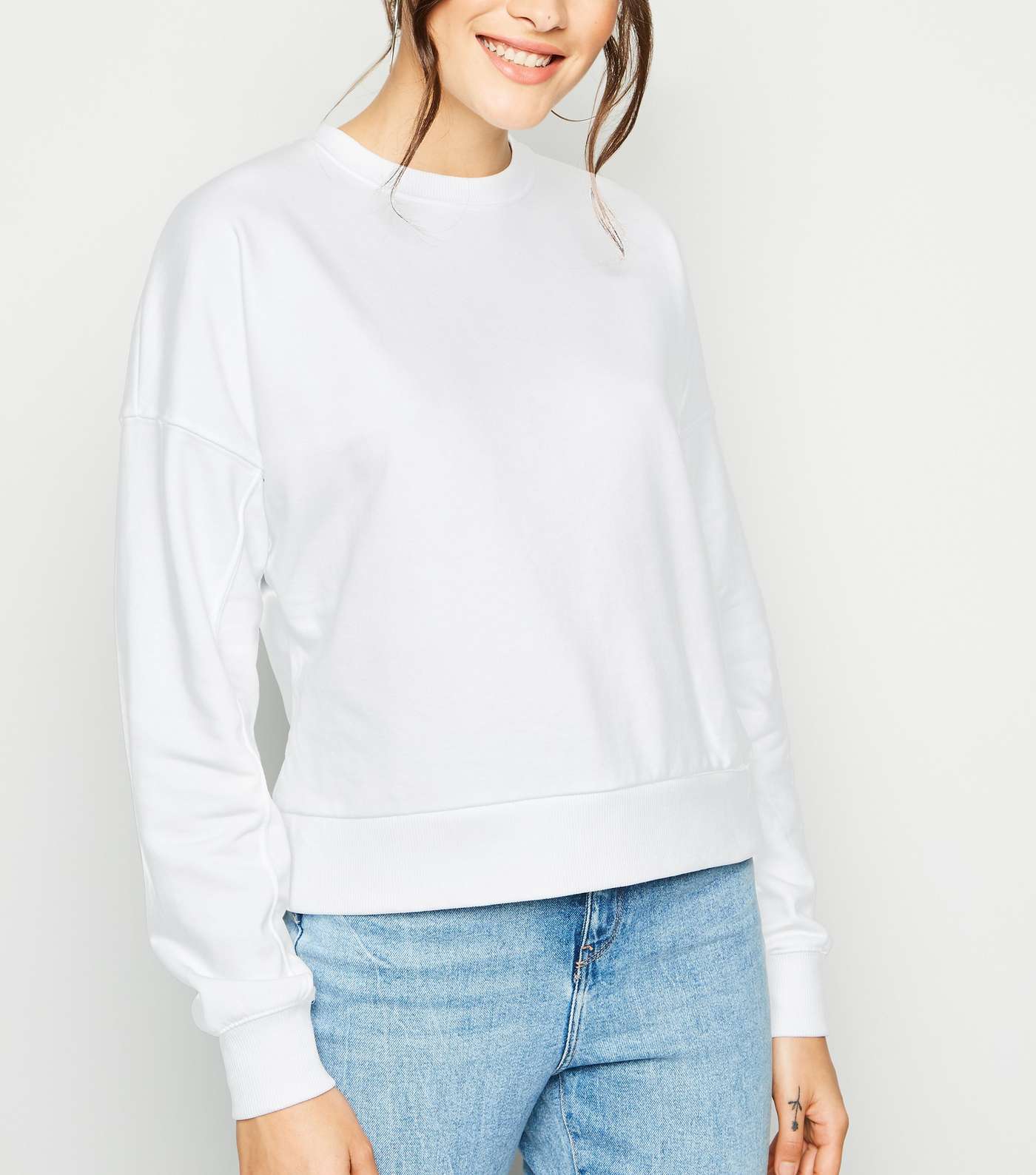 White Crop Sweatshirt