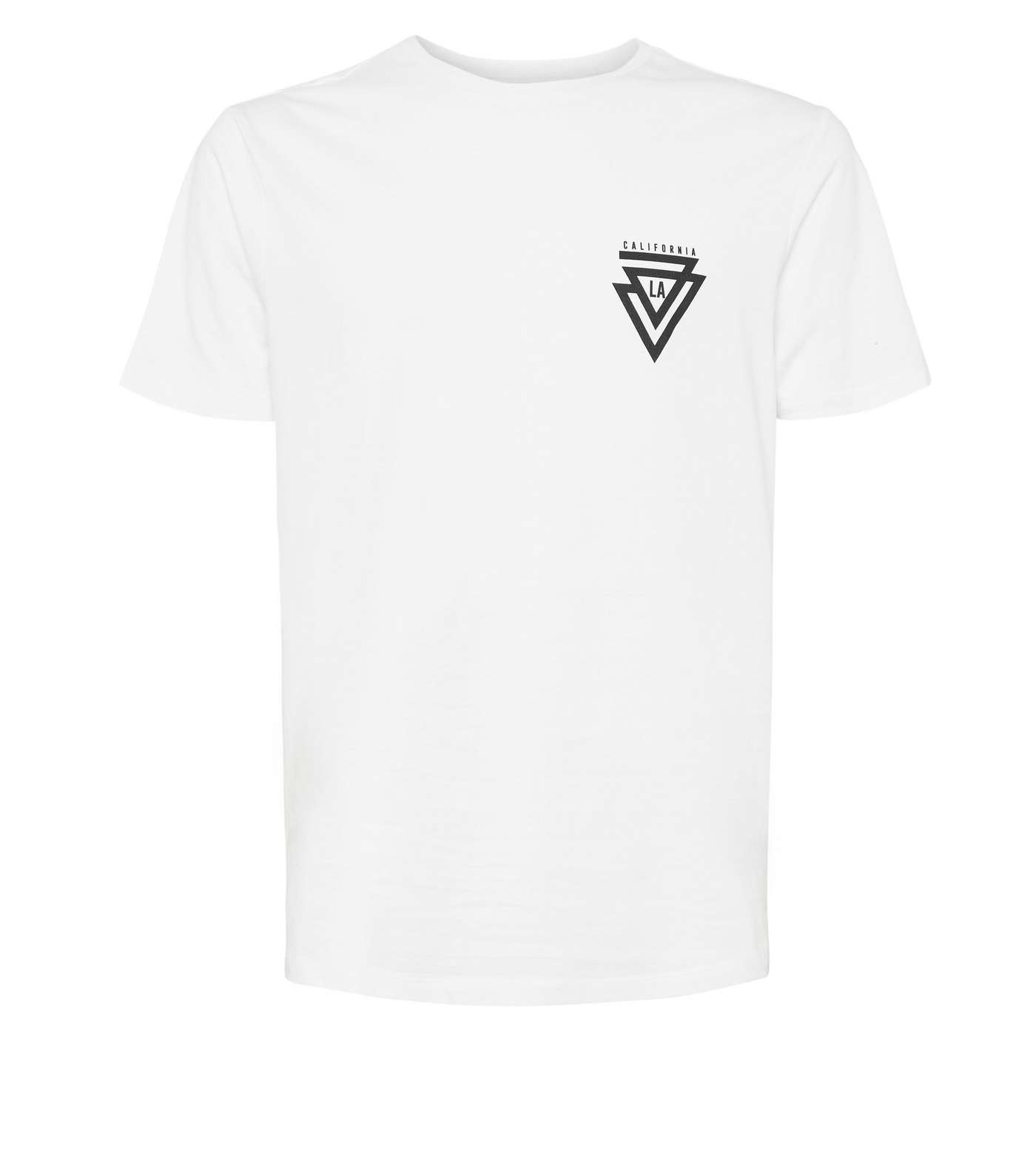White Triangle LA California Slogan T-Shirt Image 4