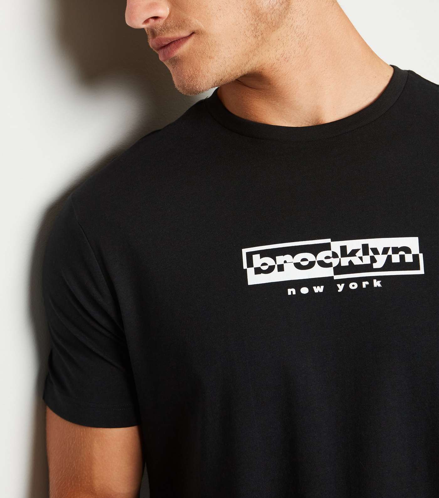 Black Brooklyn New York Slogan T-Shirt Image 3