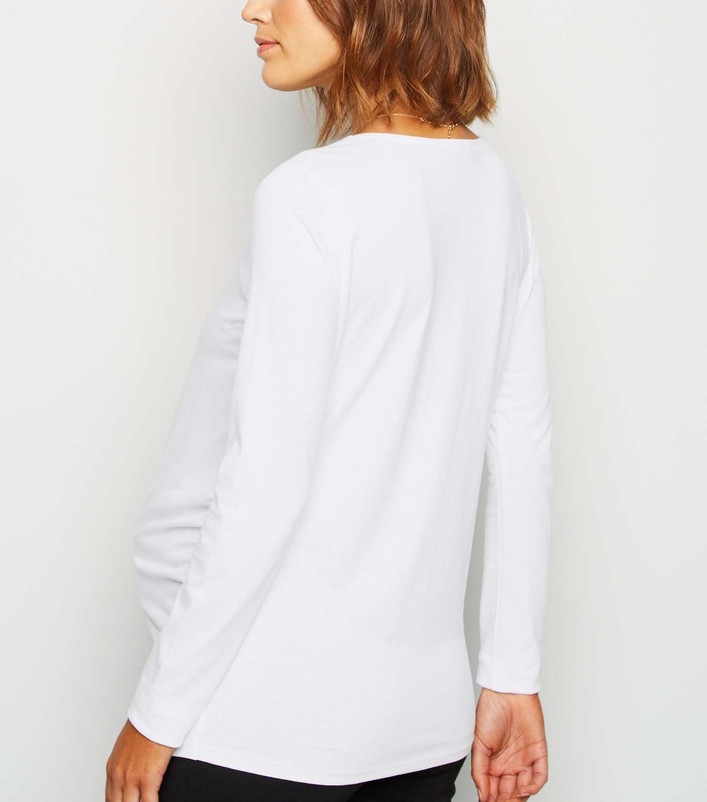 Maternity White Long Sleeve T-Shirt Image 3
