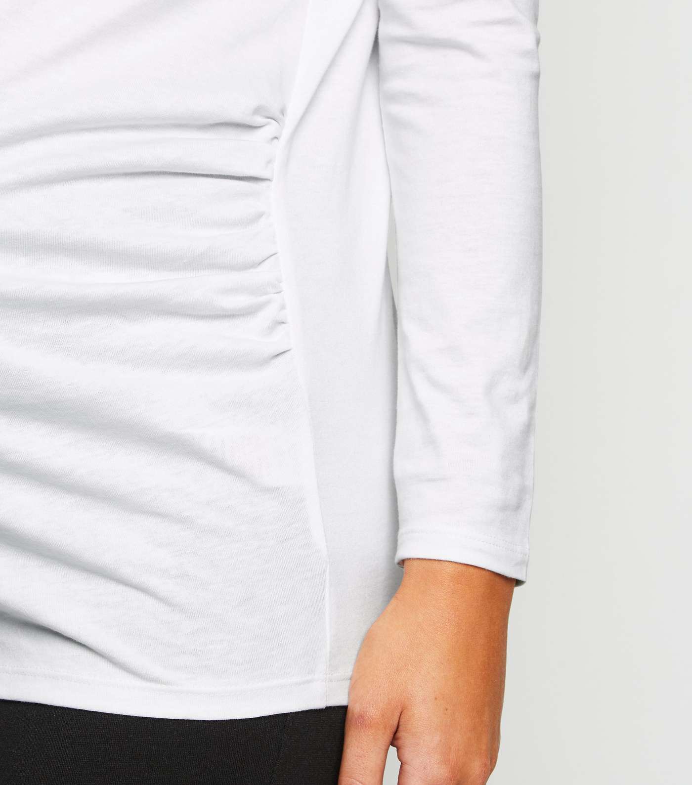 Maternity White Long Sleeve T-Shirt Image 5