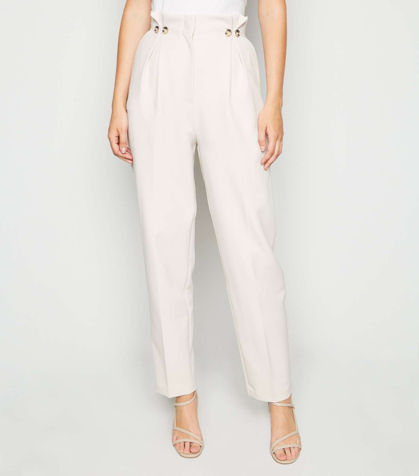 Tall Stone Pleated High Waist Trousers Image 3