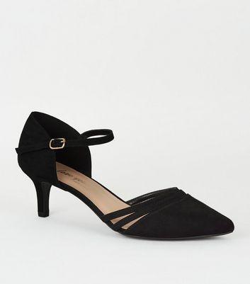 new look black kitten heels