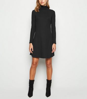 roll neck swing dress