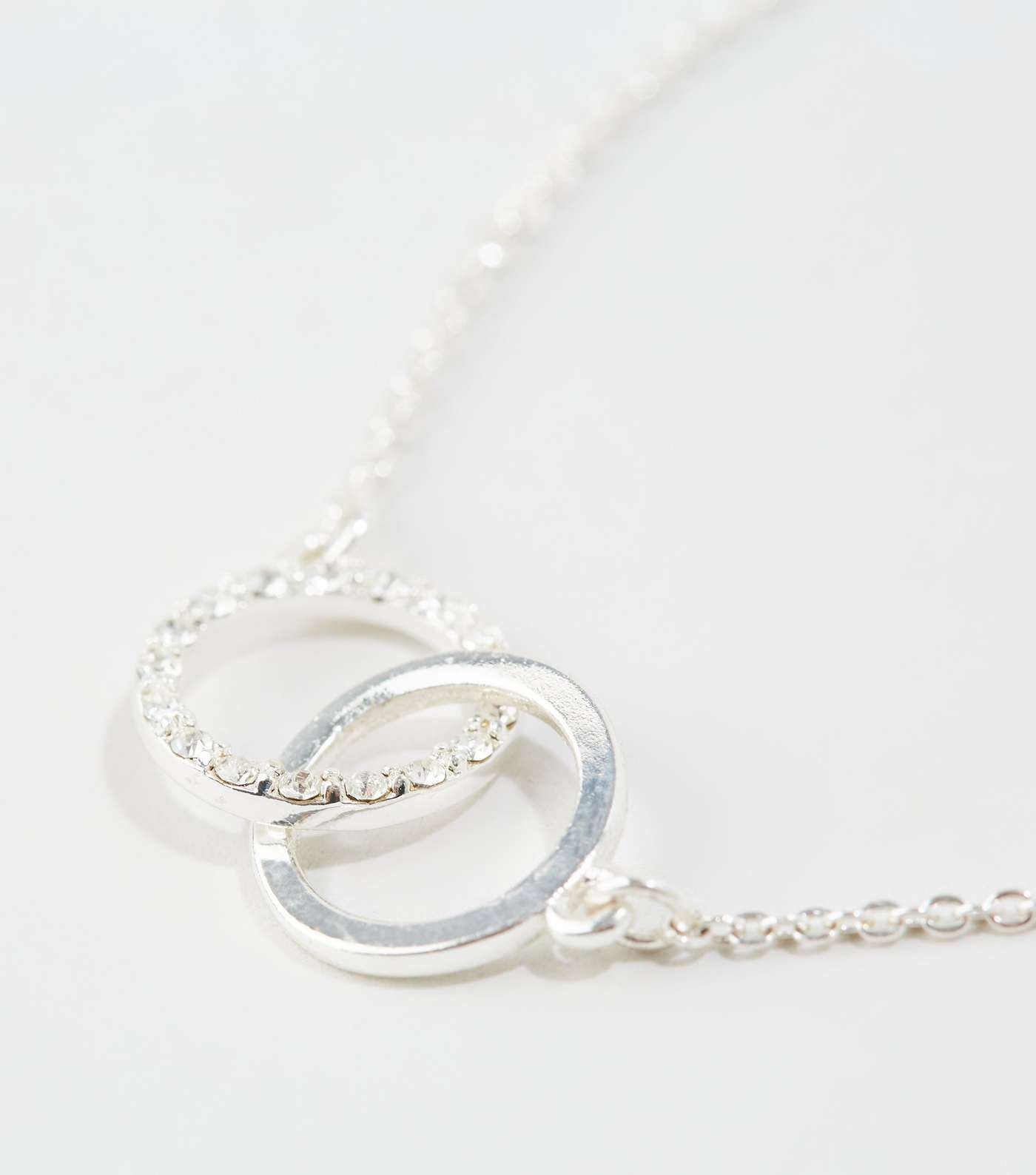 Silver Plated Circle Necklace with Crystals from Swarovski® Image 3