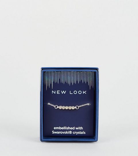 Silver Plated Anklet with Crystals from Swarovski®