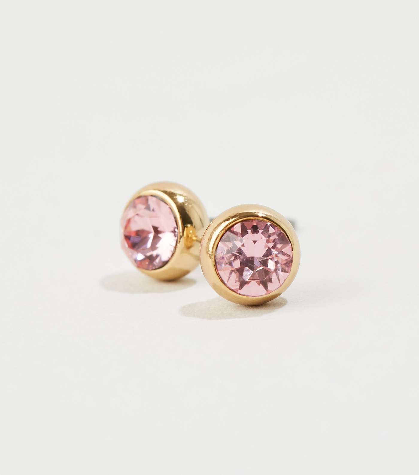 Gold Plated Stud Earrings with Crystals from Swarovski® Image 3
