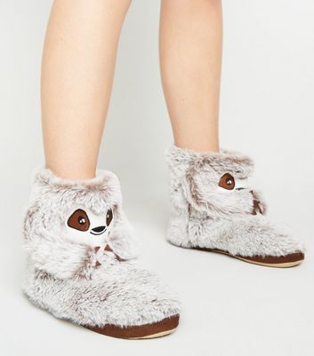 new look girls slippers
