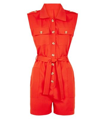 Red utility playsuit Outlet