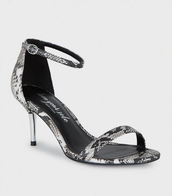 new look silver kitten heels