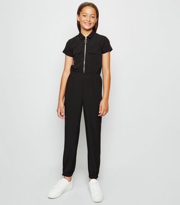 new look black boiler suit