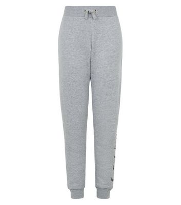 Girls Grey Friends Logo Joggers New Look