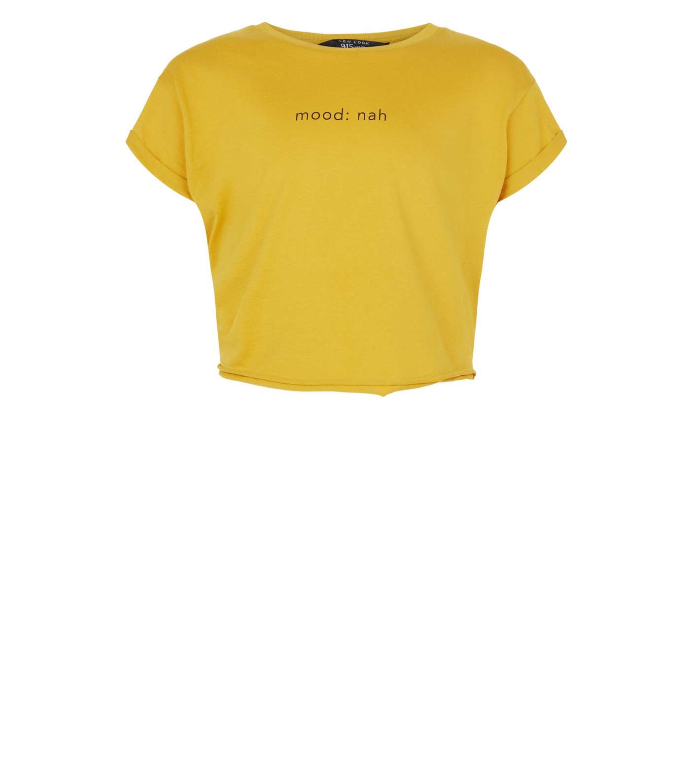 Girls Mustard Mood Nah Slogan T-Shirt  Image 4