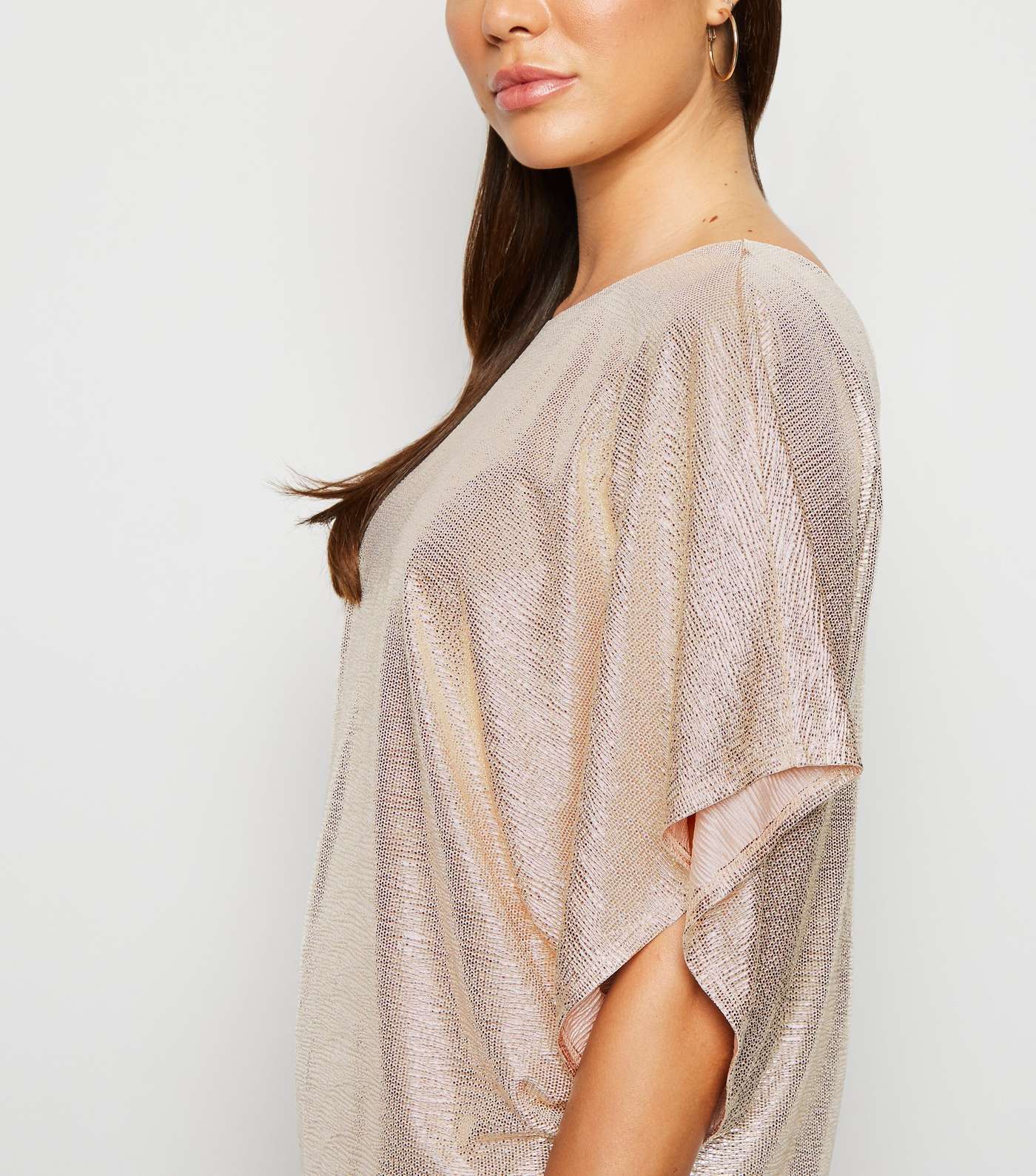Gold Shimmer Batwing Sleeve Top Image 5