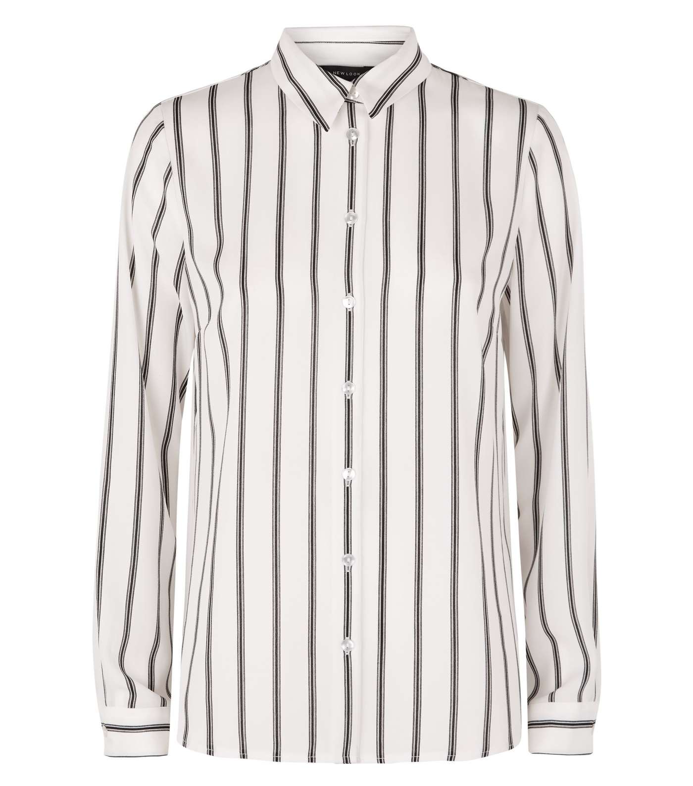 White Stripe Long Sleeve Shirt  Image 4