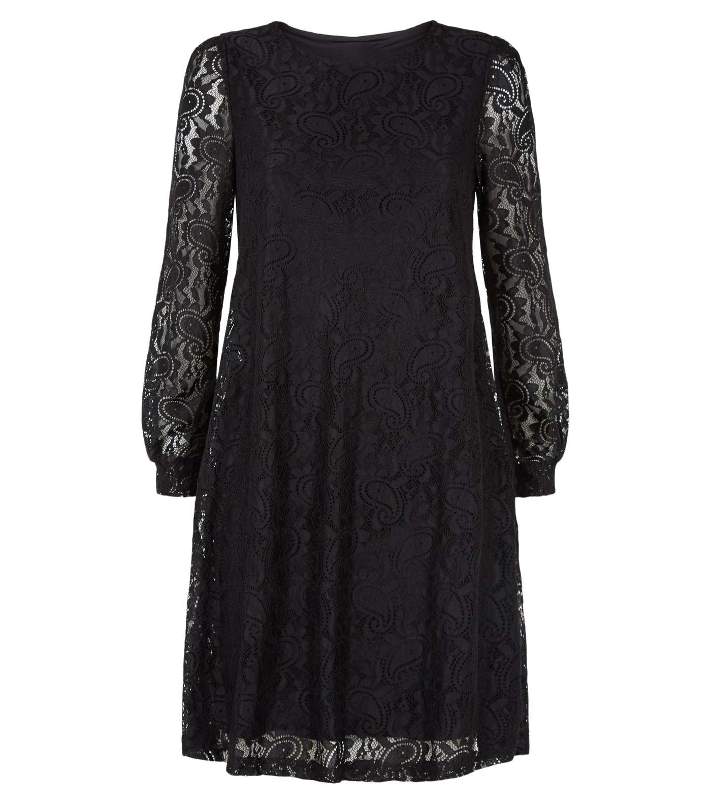 Mela Black Lace Tunic Dress Image 4