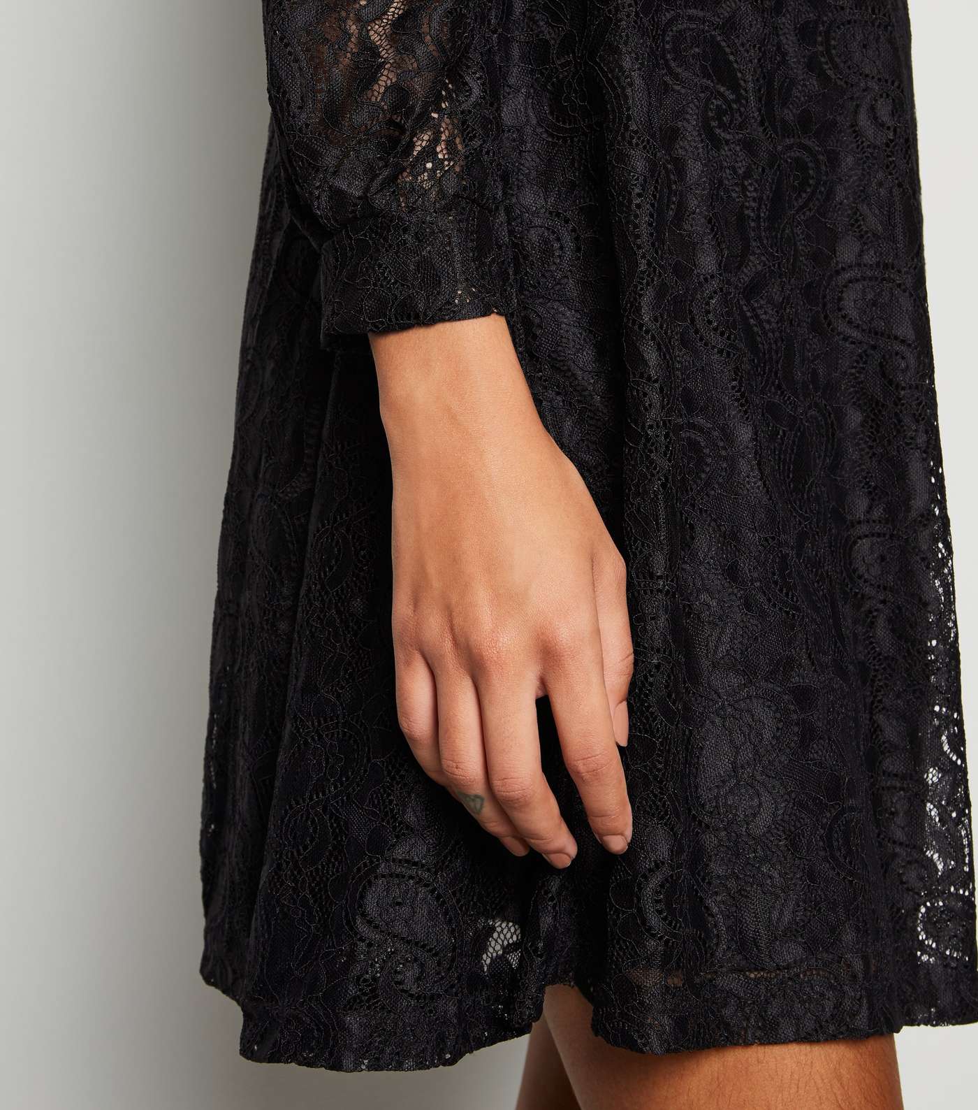 Mela Black Lace Tunic Dress Image 2