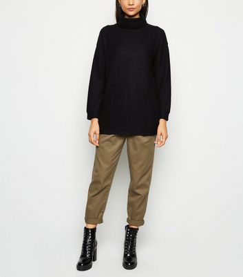 cowl neck jumper black