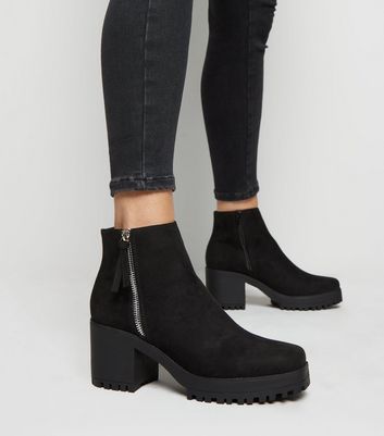 womens black square toe ankle boots