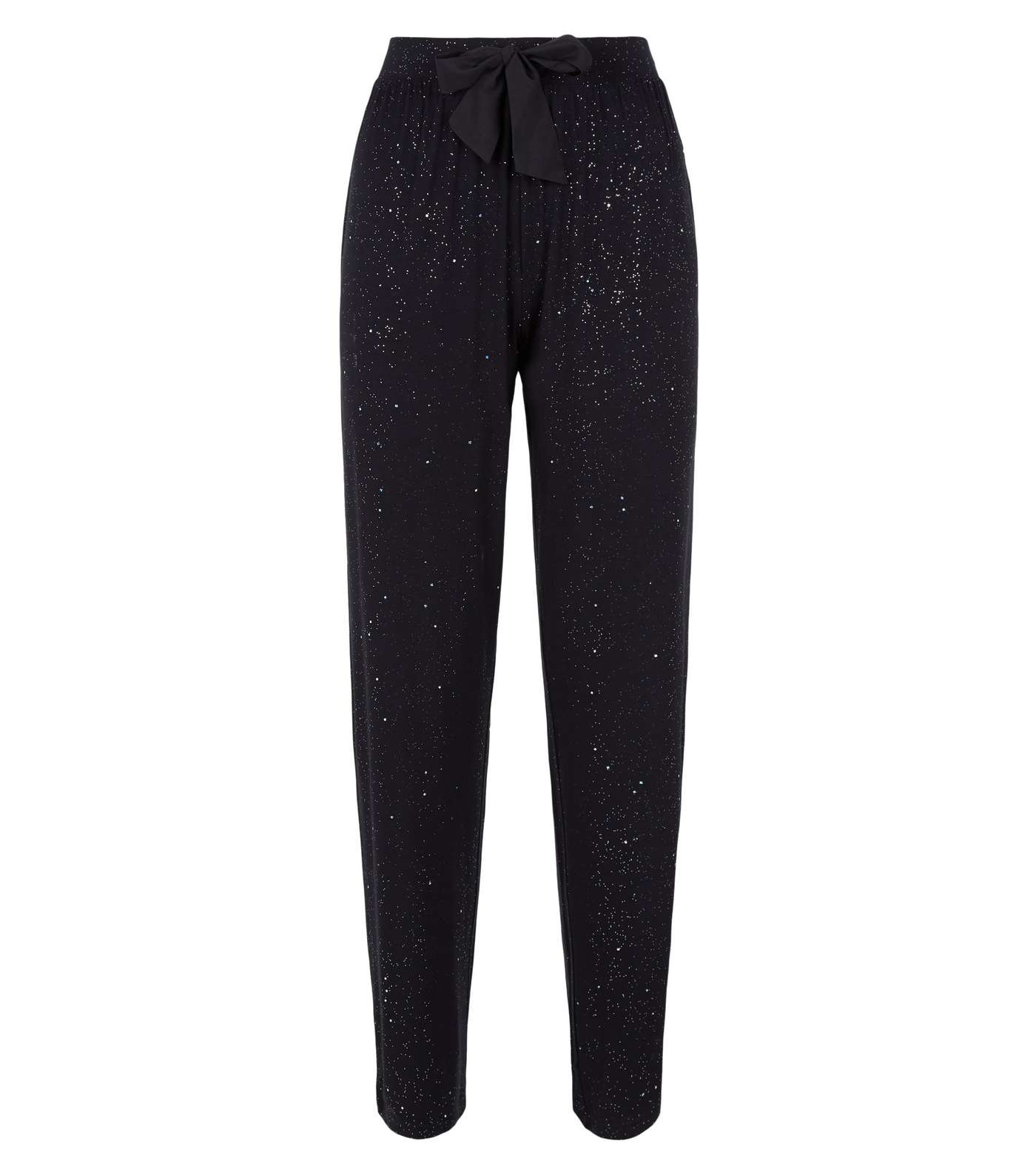 Black Glitter Pyjama Trousers Image 4