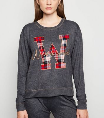 weekend slogan sweatshirt