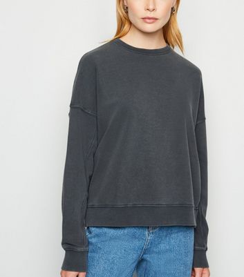 grey acid wash sweatshirt