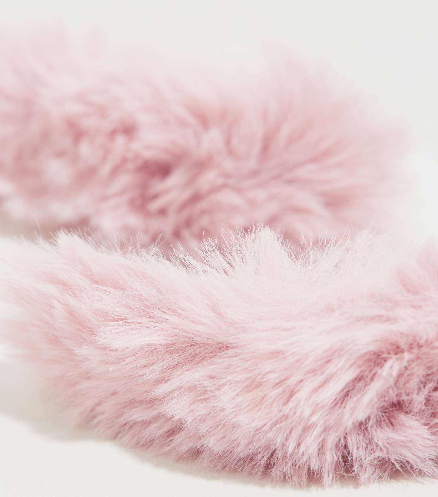 2 Pack Mid Pink Faux Fur Hair Clips  Image 3