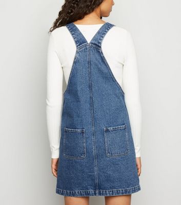 Denim pinafore dress hot sale new look