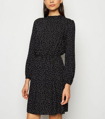 new look black long sleeve dress