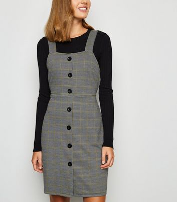 new look grey pinafore